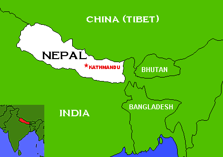 Location map of Nepal