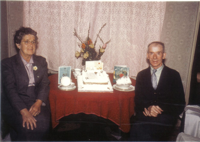 Jack and Annie Reeve on their Golden wedding anniversary