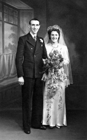 Wedding of Nancy Gilbourne & Tom Bevan, Brinsley, 1948