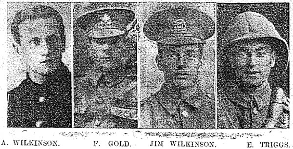 Arthur Wilkinson,F. Gold, Jim Wilkinson and E. Triggs