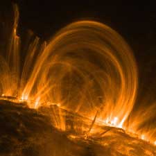 Coronal loops 30 times the diameter of Earth - from the TRACE Satellite