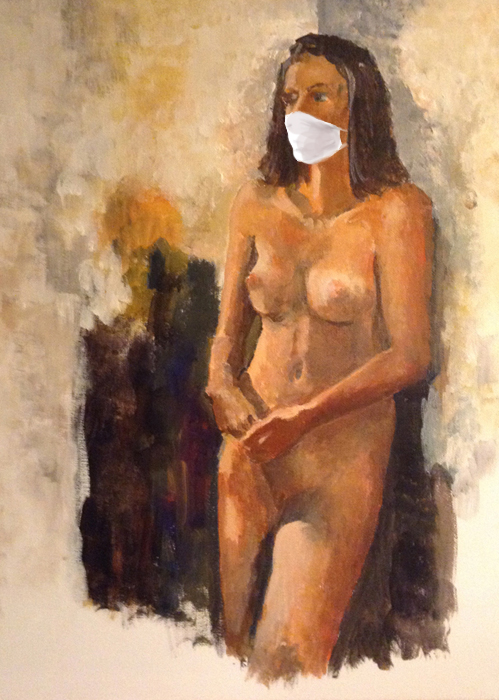 painting; standing female nude/