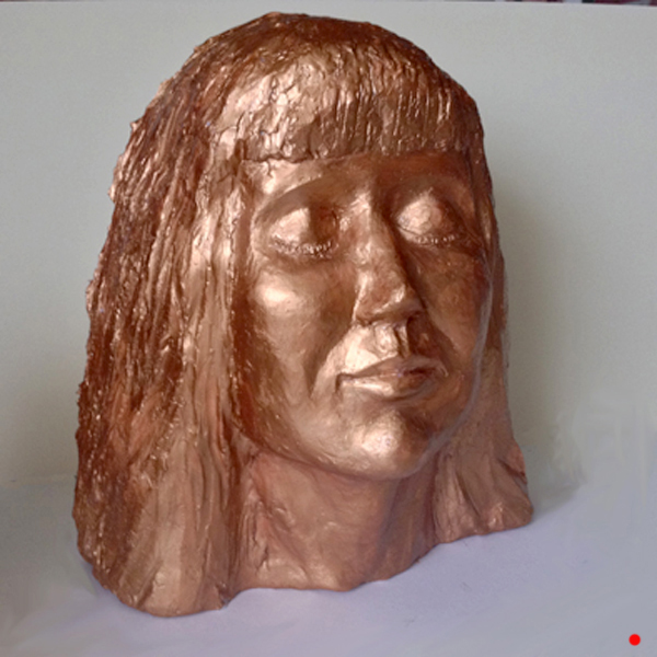 bronze finish cast polymer plaster portrait 