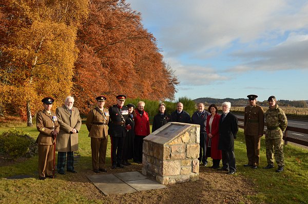 Wreaths were laid at the No. 19 Operational Training Unit Memorial by the Commanding officer of No 39 Engineering Regiment, Kinloss Barracks, Lt Col Andy Sturrock, Dep Lord Lieutenant Major General the Hon, Seymour Monro, the Head of the Royal British Legion, Forres, and Cllr, Mrs Lorna Creswell on behalf of Moray Council.