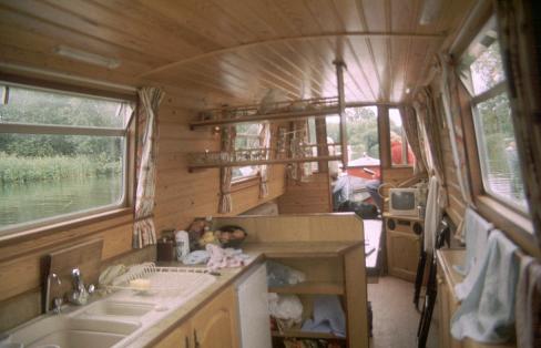 Inside view of the boat