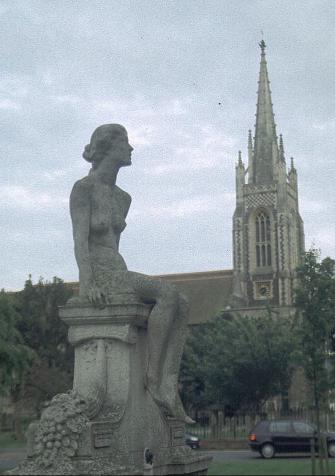 Statue and Church in Marlow