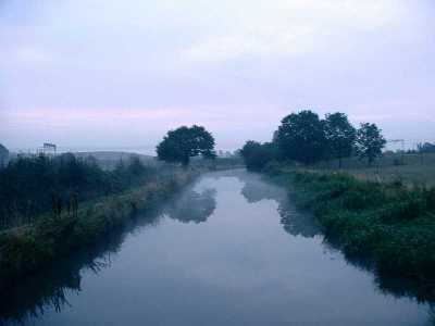 Mist on the canal in the morning