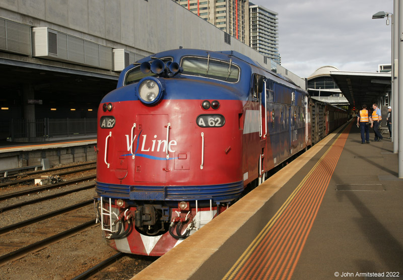 A Class loco A62 at Melbourne Southern Cross