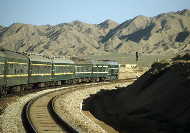 Train in Gansu Province, China