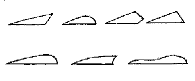 Different profiles of fletchings