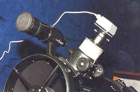 photo of camera on telescope